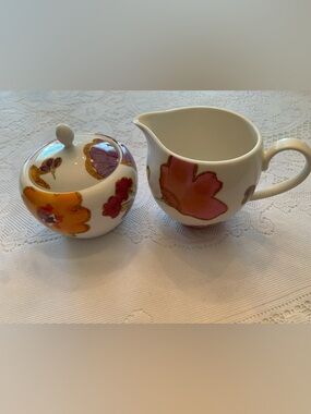 Lenox Floral Fusion by Stephanie Ryan Creamer and Sugar Set